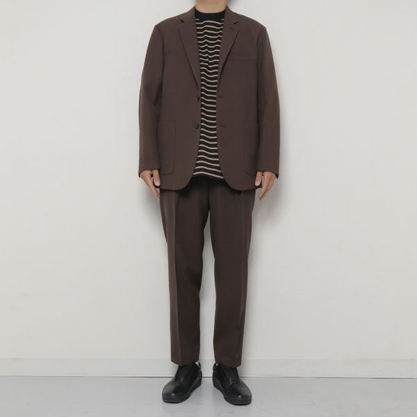 MARKAWARE - FRONT PLEATS PEGTOP ORGANIC WOOL SURVIVAL CLOTH着用