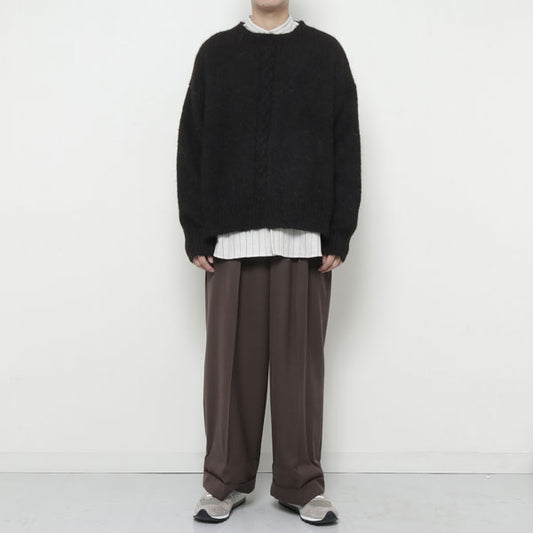 別注PLEATED WIDE TROUSERS ORGANIC WOOL SURVIVALCLOTH
