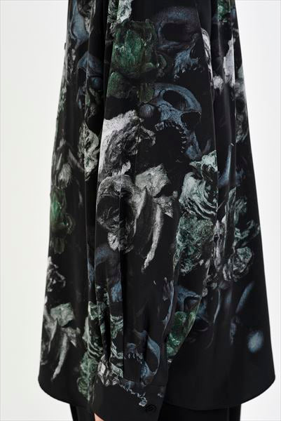 DECHINE BIG SHIRT INKJET (FLOWER SKULL)