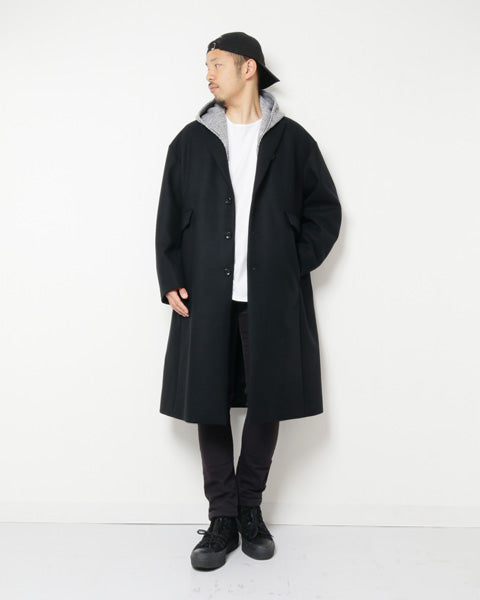 カシミヤ混平二重メルトン チェスターコート