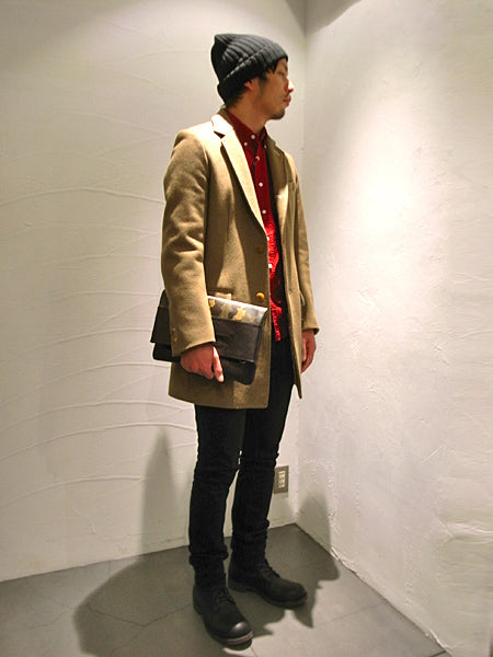 CAMOUFLAGE LEATHER CLUTCH BAG