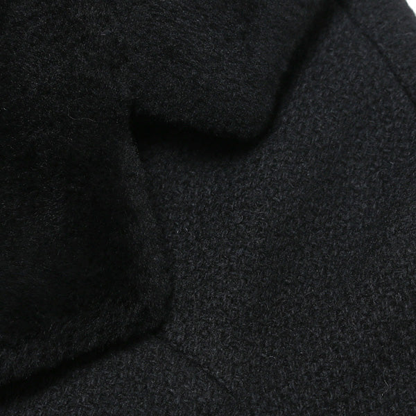 MOUTON LAPEL WOOL COAT