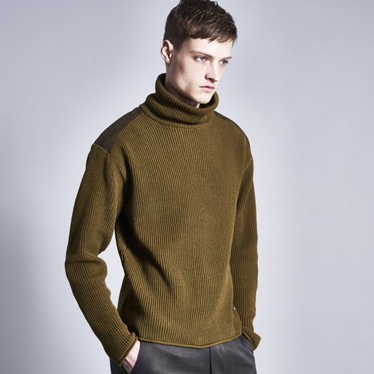 ミリタリーニット タートルネック