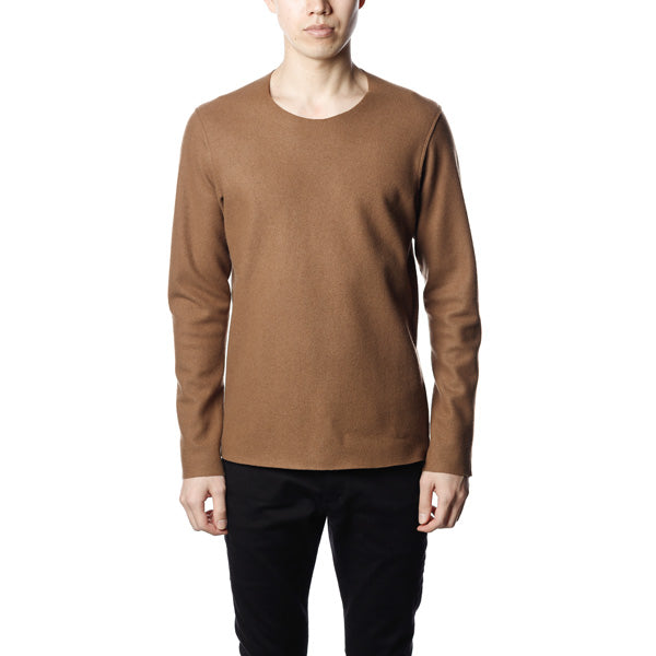 カシミヤ混ニットフラノ クルーネックL/S