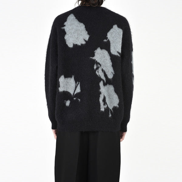 MOHAIR WJQ KNIT BIG ROSE