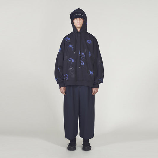 LOOP BACK CLOTH INKJET ROSE PHOTO PARKA