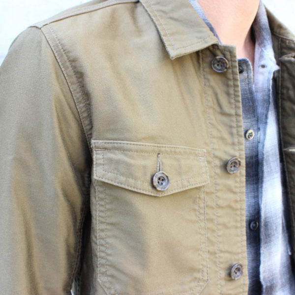 LIGHT MOLESKIN x WASH MILITARY SHIRTS JACKET