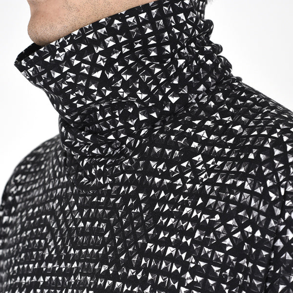 HIGH NECK BIG T-SHIRT INKJET STUDS