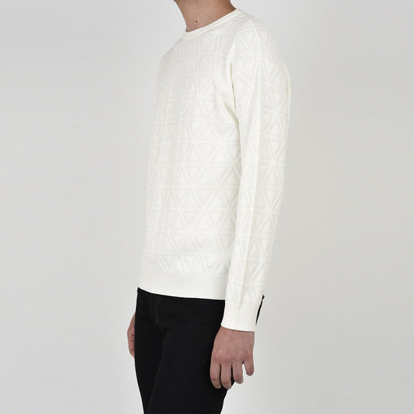 TRIANGLE KNIT CREW NECK PULLOVER
