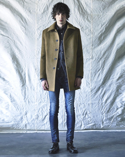 DOUBLE CLOTH MELTON MELANGE 先染CHARME コート