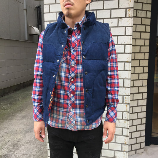 DENIM REVERSIBLE DOWN VEST