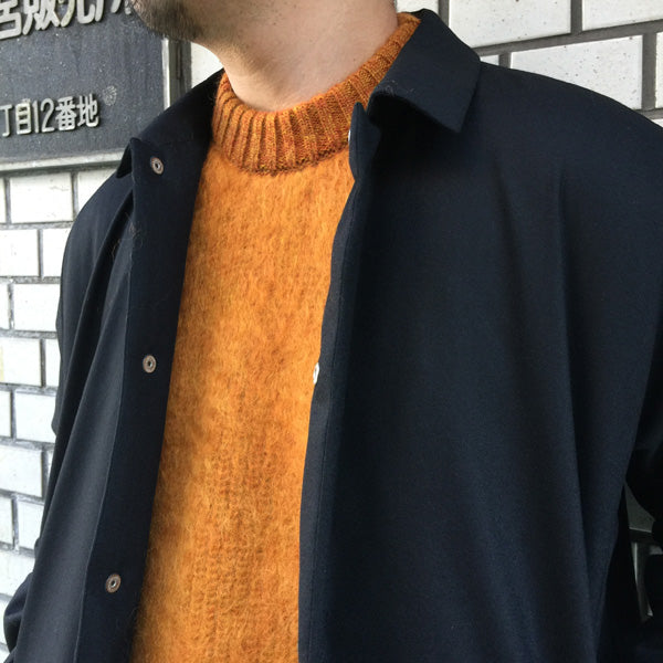 カシミヤ混ポプリンメルトン コーチジャケット