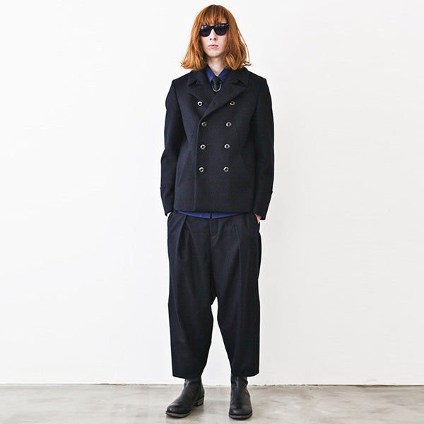 カシミヤ混平二重メルトン Pコート