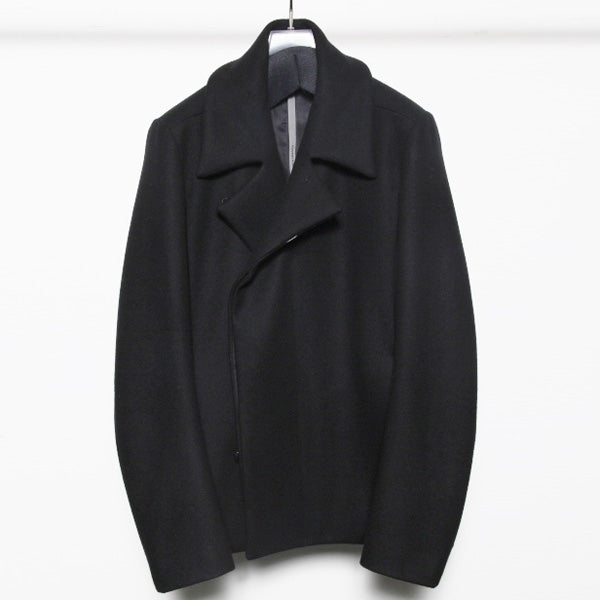 カシミヤ混タテ二重メルトン ショートコート