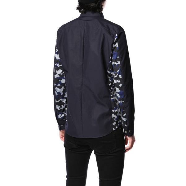 タイプライター 切替レギュラーカラーシャツ長袖