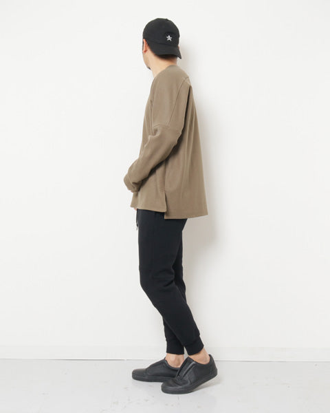 カシミヤ混ニットフラノ クルーネックドルマンL/S