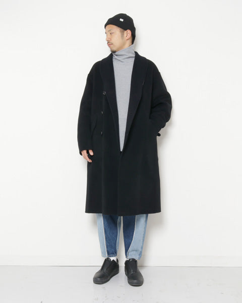 SUPER140s ウールワッフル タートルネックドルマンL/S