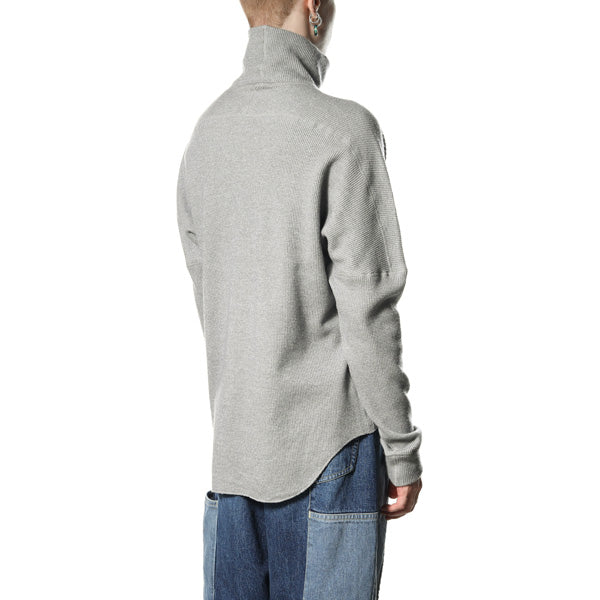 SUPER140s ウールワッフル タートルネックドルマンL/S