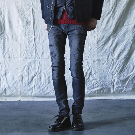 CUPRO COTTON x DAMAGE SKINNY LEG