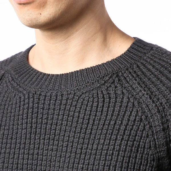 AIR MERINO ワッフルニット クルーネックプルオーバー