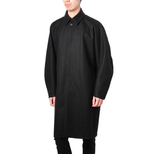 カシミヤ混ニットフラノ3レイヤー ロングコート