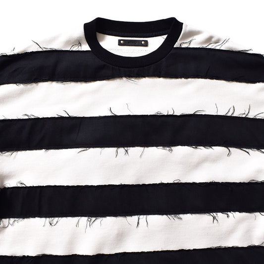 Bold Denim Border Crew neck Pullover