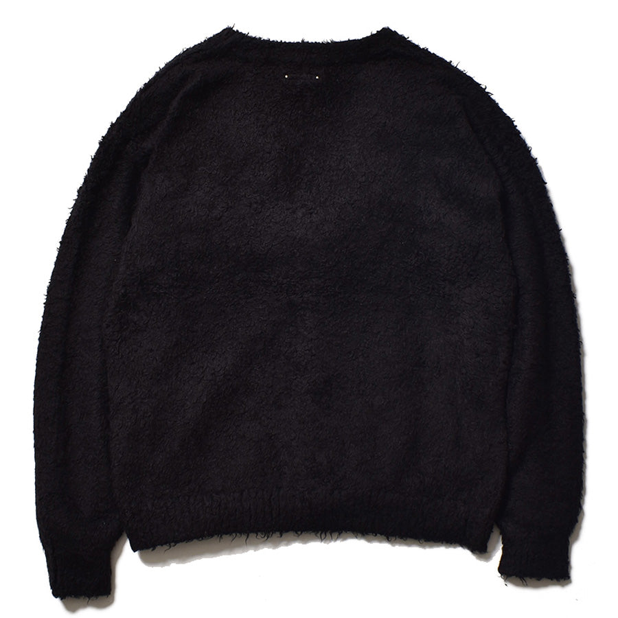 Shaggy Cotton Knit Cardigan