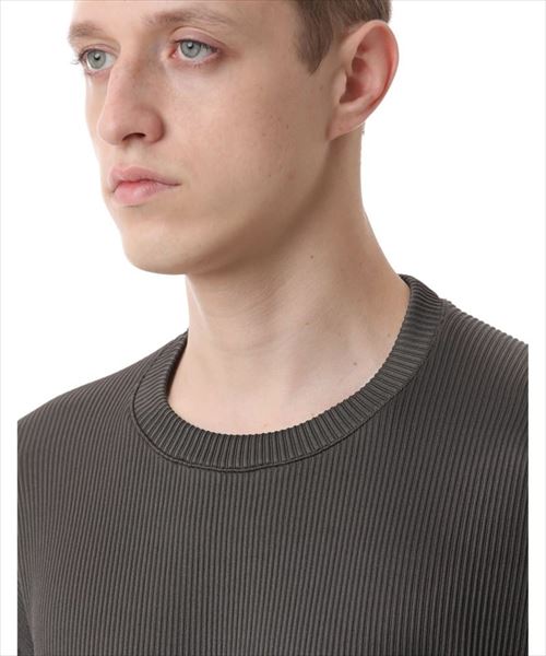 UNIQUE SHAPED NYLON RIB DOLMAN S/S T-SHIRT