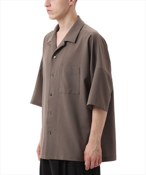 PE LIGHT TROPICAL DOLMAN S/S OPEN COLLAR SHIRT