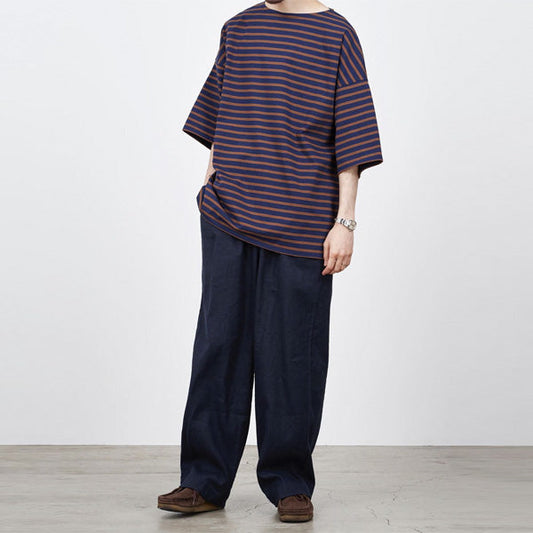 BASQUE SHIRT S/S ORGANIC COTTON BORDER