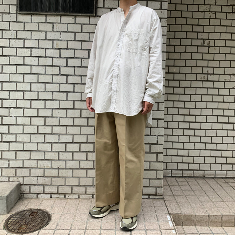 FRENCH ARMY CHINO 1-TUCK BAGGY SLACKS