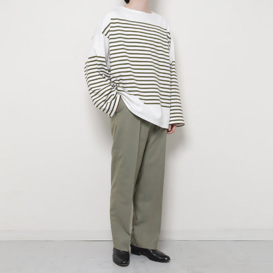 MARKAWARE/FLAT FRONT TROUSERS ORGANIC WOOL TROPICAL