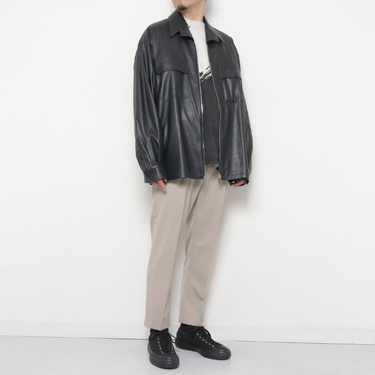 WO/PE STRETCH GABARDINE TAPERED FIT EASY TROUSERS