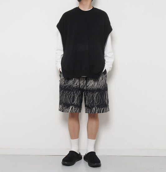 LINEN CANVAS PRINTED EASY SHORTS