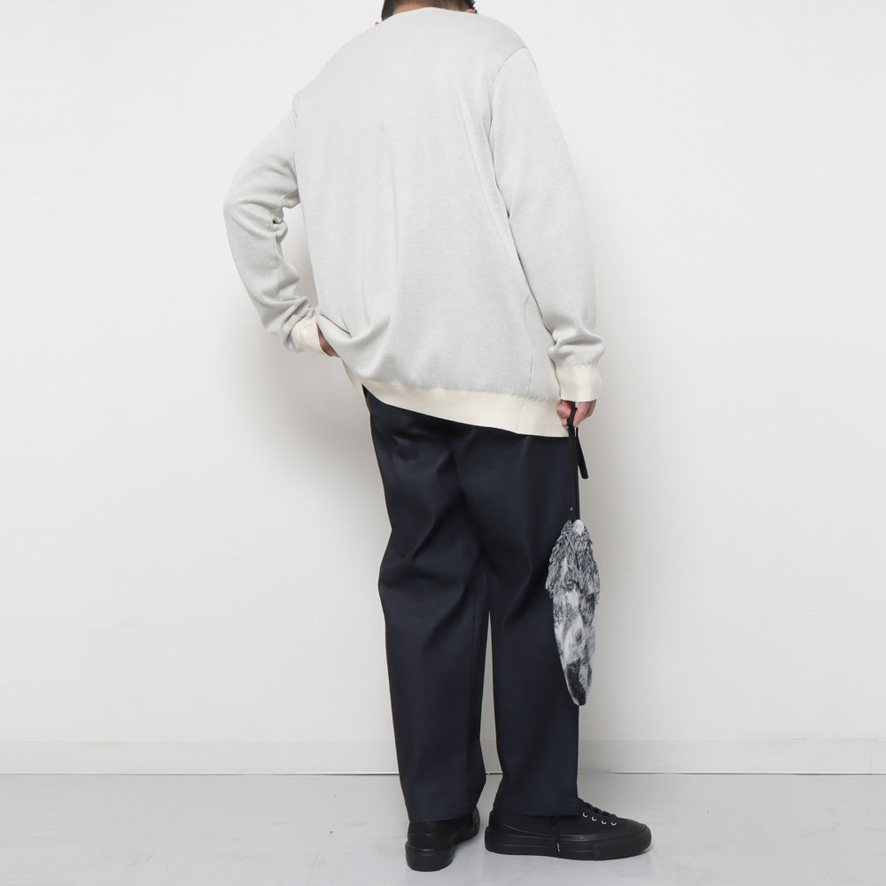 CU/COxPE DOUBLE FACE KNIT CARDIGAN