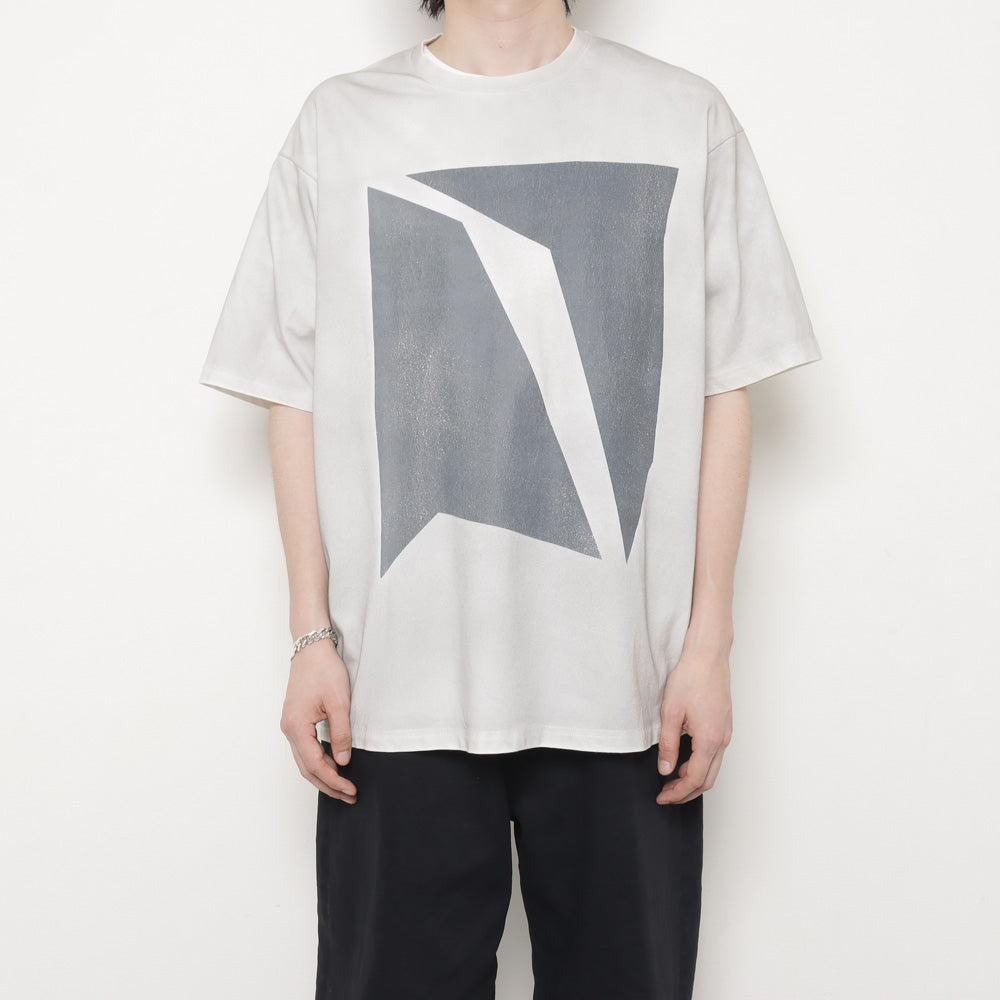 C/PE PLATING JERSEY PRINTED OVERSIZED S/S T-SHIRT