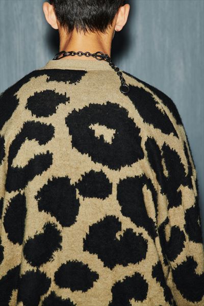 MIDDLE GAUGE WJQ KNIT VINTAGE LEOPARD CARDIGAN