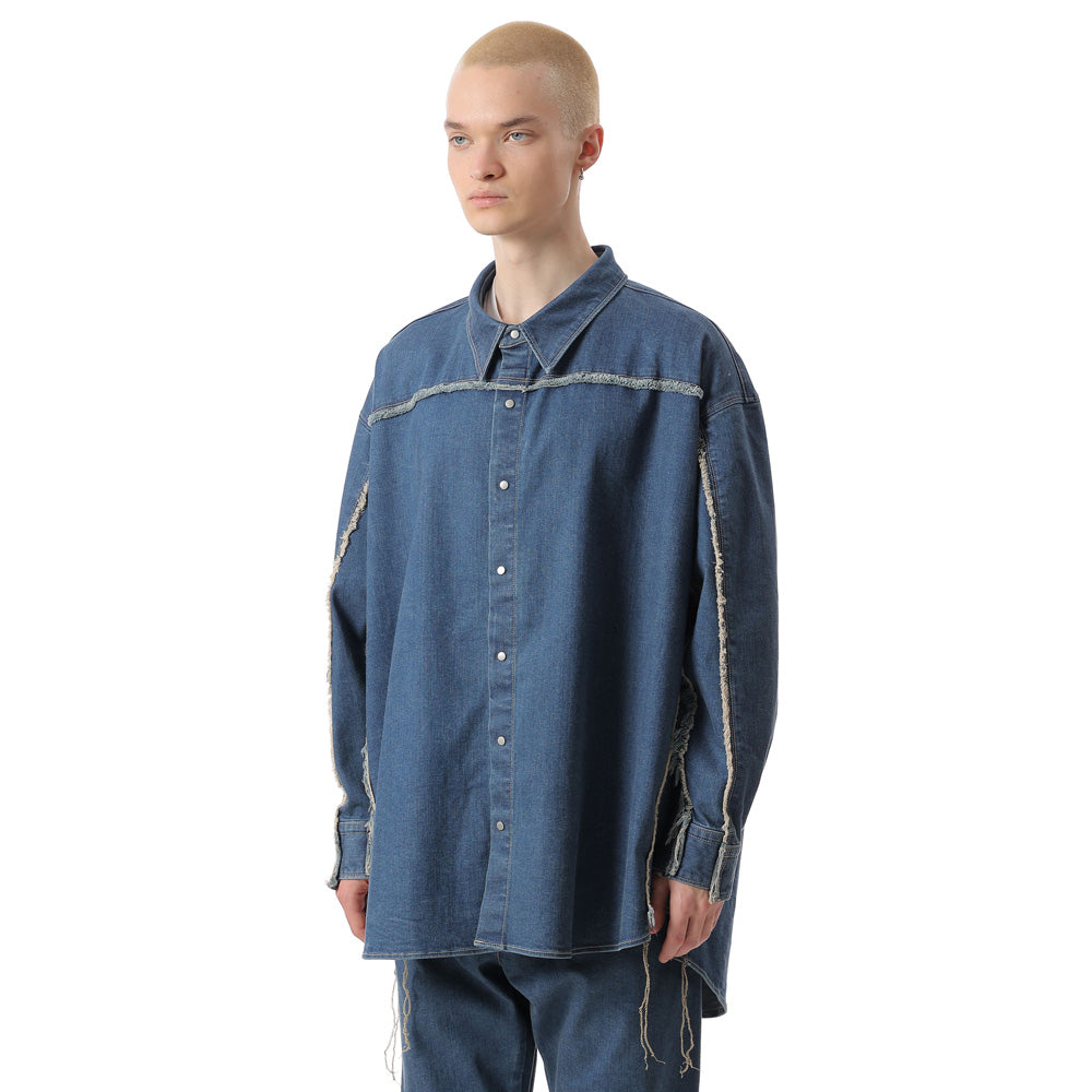 SUPIMA CO STRETCH DENIM RESIZE L/S SHIRT