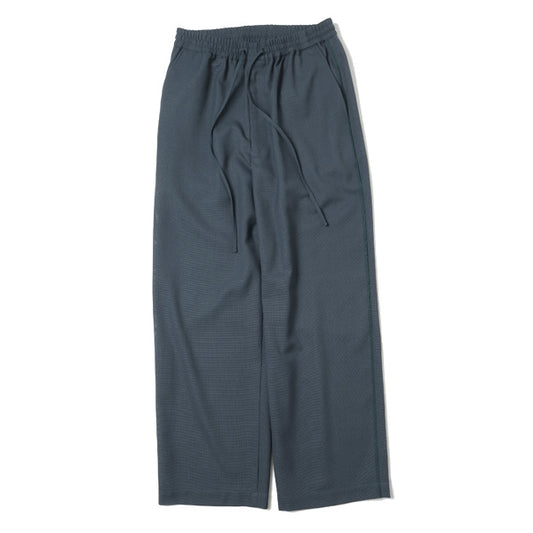 SIDE PIPING EASY PANTS RECYCLE POLYESTER WOOL MESH  