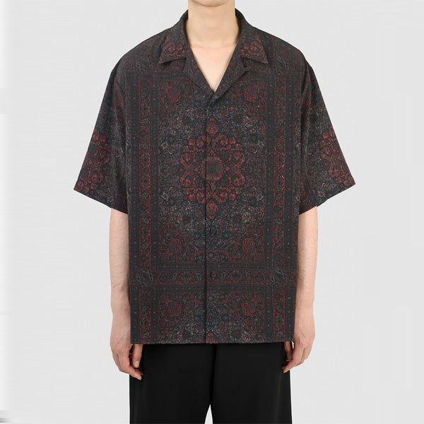 LAD MUSICIAN-DECHINE SHORT SLEEVE OPEN COLLAR SHIRT (PERSIA)