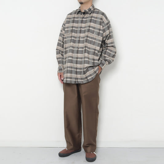 HYPER BIG SHEER FIL AFIL CHECK GATHER SHIRT