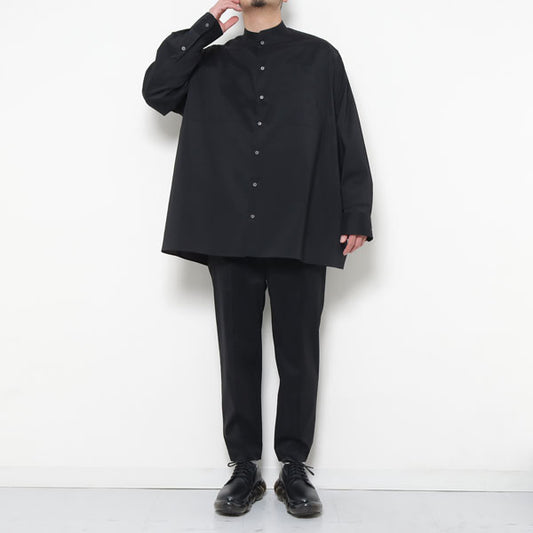 Band Collar Big Shirt