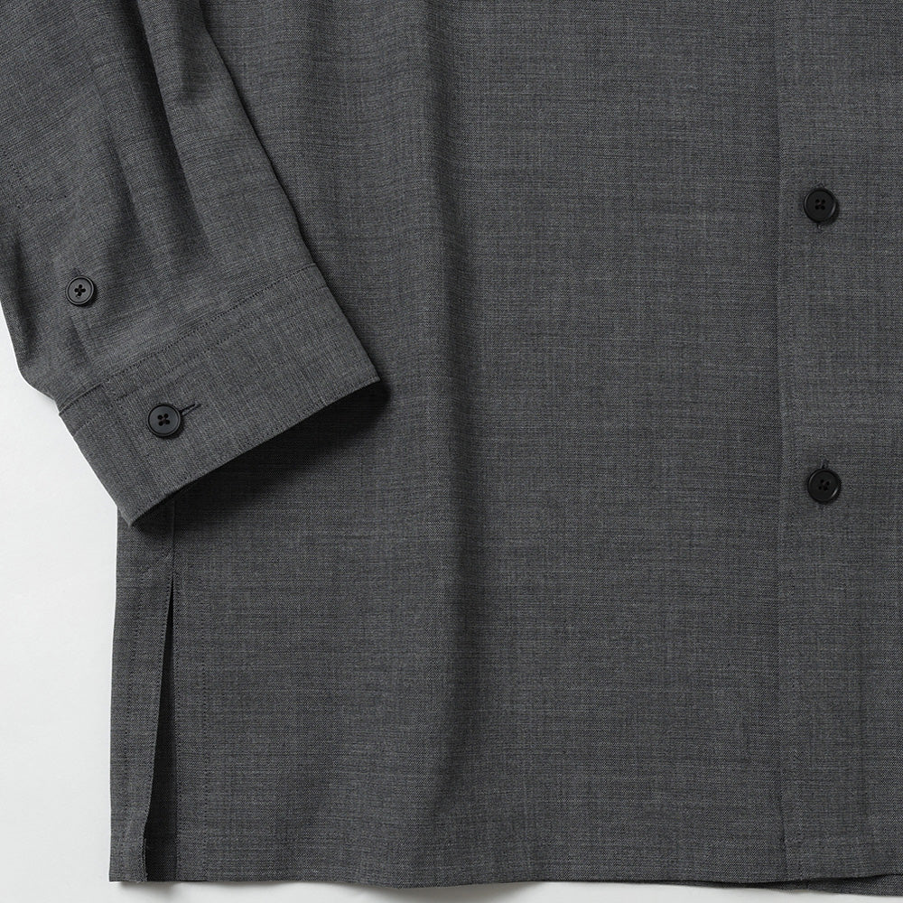TWIST WOOL GAUZE LOOSE FIT SHIRT
