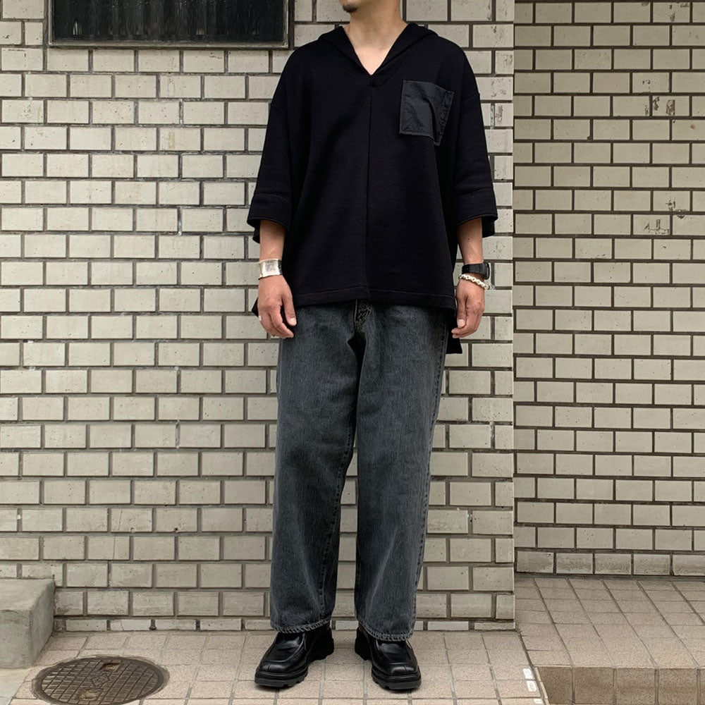 40s MIL BAGGY ZIPPED USED SHUTTLE DENIM TROUSERS