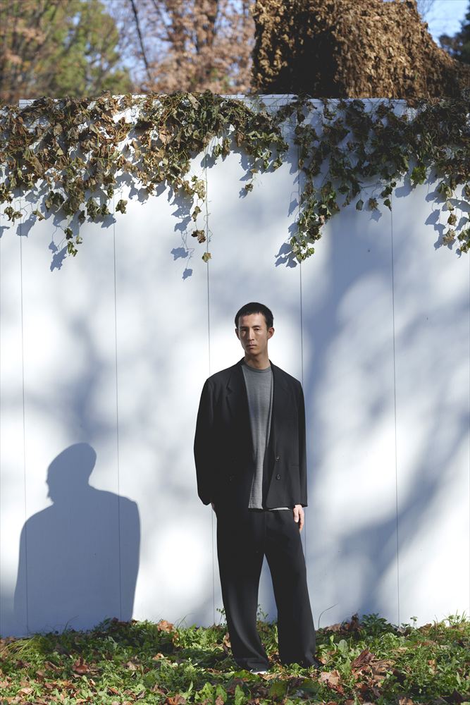 EXTRA FINE MERINO WOOL JERSEY NARROW BORDER L/S TEE
