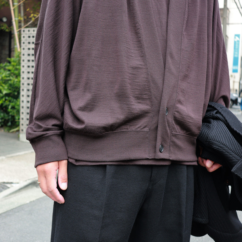 Super140s Wool Cachecoeur Cardigan