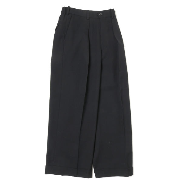 PLEATED WIDE TROUSERS ORGANIC WOOL SURVIVAL CLOTH
