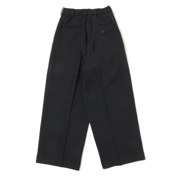 PLEATED WIDE TROUSERS ORGANIC WOOL SURVIVAL CLOTH