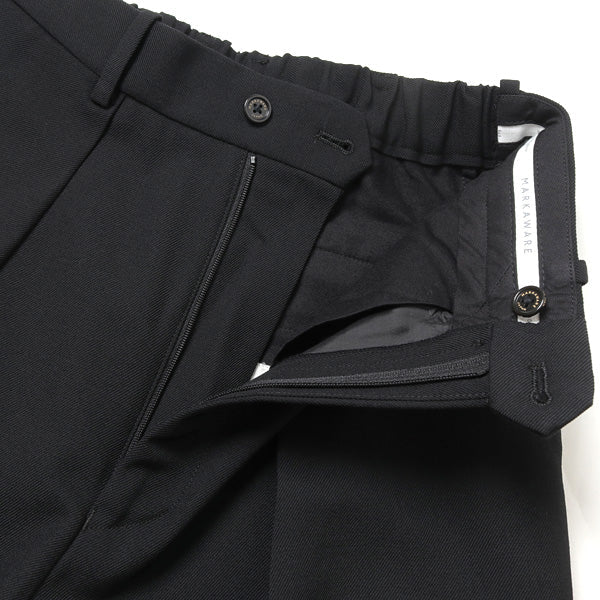 PLEATED WIDE TROUSERS ORGANIC WOOL SURVIVAL CLOTH