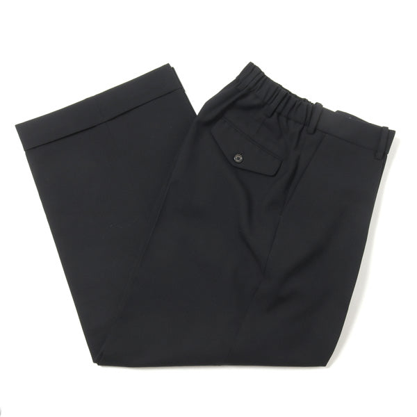 PLEATED WIDE TROUSERS ORGANIC WOOL SURVIVAL CLOTH